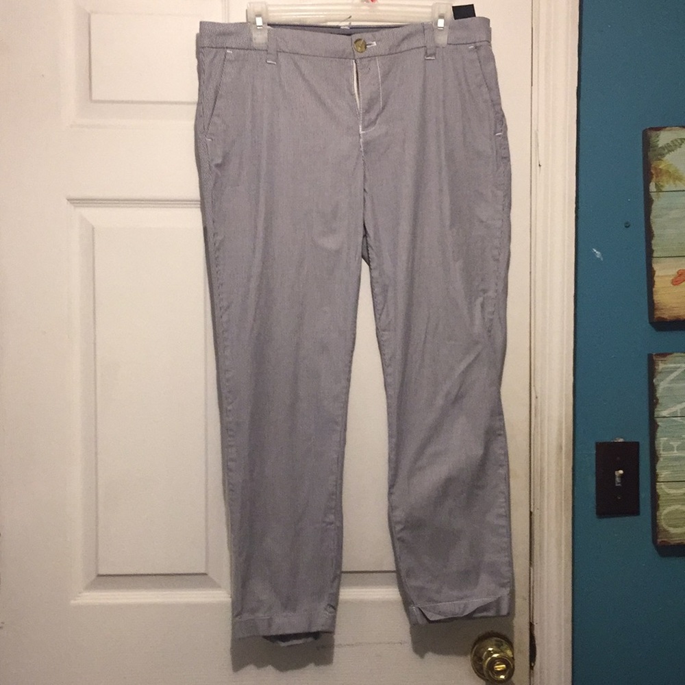 Blue and white striped pants, Tommy Hilfiger